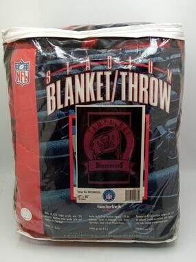 Tampa Bay Buccaneers NFL Biederlack Brand USA Made Blanket/Throw 60 x 80